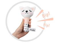 akuku-140329 a0705 Плюшевая погремушка "Котик"