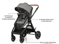kinderkraft Коляска 3-в-1 esme серый