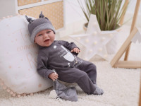 llorens 74107 păpușa interactivă "mimo sonrisas pijama gris" (42 cm)