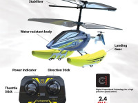 flybotic 84826 Вертолет на радиоуправлении "aqua blaze helicopter"
