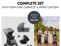 hauck cărucior 3 in 1 shop n care trio set grey