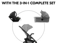 hauck cărucior 3 in 1 shop n care trio set grey
