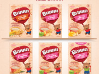 Винни terci cu lapte din porumb si orez cu banane si prebiotice (6m+) 200 gr.