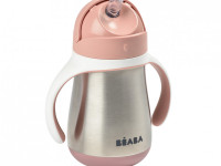 beaba 3565 cana inox cu pai 250 ml. (8 m.+) roz