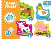 trefl 36070 puzzle "baby classic - animale de fermă" (3/4/5/6 el.)