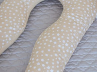 veres 301.15.04 pernă pentru gravide &icirc;n formă de u (140х75 cm.) steluțe\bej