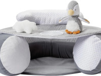 nuby id99614 pernă gonflabilă pentru joc "penguin inflatable sit up baby seat" (6 luni+)
