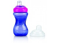 nuby id9648 cana anti-varsare cu nasuc moale (9m +) 300 ml. 