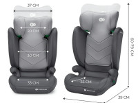 kinderkraft scaun auto 2in1 i-spark i-size gr. 2/3 (100-150 cm.) gri