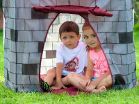 baby mix 46223 cort pentru copii "castel" gri