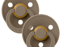 bibs suzeta simetrica din latex color s dark oak & dark oak (0-6 luni) 2 buc.