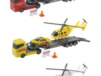 teamsterz 13770033 set de joc cu un elicopter metalic și mașini (26 cm)