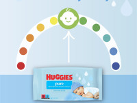 huggies servetele umede "huggies pure" (56 buc.)