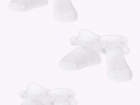 yoclub skfa/baby/white Șosete cu dantelă (0-3 m.) alb