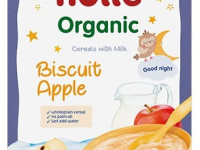 holle organic Каша молочная пшеничная с яблоком и печеньем (6 м+) 250 гр.