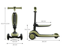 kinderkraft trotineta 2in1 "halley" grassland green