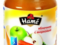 hame Пюре Яблоко с морковью 190gr. (5 m+)