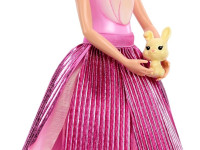 barbie jmf57 păpușă barbie parfumată "petal pop" &icirc;ntr-o rochie roz cu lalea