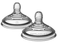 tommee tippee tt0189 tetina de silicon "advanced anti-colic" (6 luni+) 2 buc. 