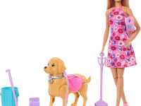 barbie jjb46 păpușa barbie "plimbarea cu cățelușul"