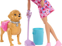 barbie jjb46 păpușa barbie "plimbarea cu cățelușul"