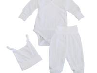 minikin 242031862 Комплект из 3 ед. праздничный (р.62) белый