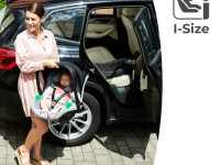 kinderkraft scaun auto mink pro i-size (40-75 cm) complet cu baza fx isofix (gri)