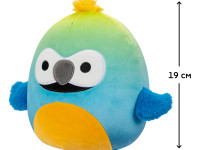 squishmallows sqcr04120 jucărie moale "macaw albastru galben - baptiz” (19 cm.)