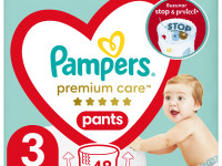 pampers chiloței  premium care pants 3 (6-11 kg) 48 buc.