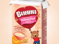 Винни Каша молочная пшеничная с тыквой и пребиотиками (5м +) 200 гр.