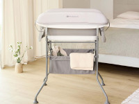 kinderkraft Пеленальный столик с ванной bubbly серый
