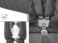 kinderkraft scaun pentru copii 3-in-1 tulo gri