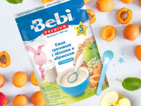 bebi premium Каша молочная гречневая с яблоком и абрикосом (5 м+) 200 гр.
