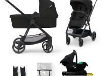 kinderkraft carucior 4in1 newly + mink pro cu baza negru