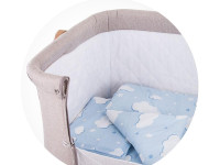 chipolino koscloset015bst lenjerie de pat pentru leagăn (4 buc.) stele bej