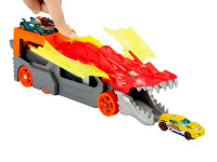 hot wheels gtk42 camion "angry dragon" cu depozitare pentru mașini