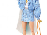 barbie hhn08 Кукла "extra" в голубом костюме с питомцем
