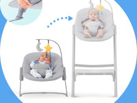 kinderkraft Шезлонг-качалка calmee серый (до 9 кг.)