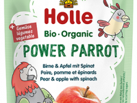 holle bio organic piure "power parrot" pere-mere-spanac (6 m +) 100 gr.