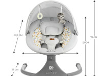kinderkraft leagan electronic lumi (până la 9 kg.) light grey