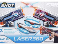 zuru 36602 set 2 blastere cu laser și ochelari  x-shot skins laser 360