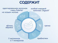 kabrita terci de hrișcă cu lapte de capră, mere și caise (5 m +) 180 gr.