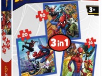 trefl 34841 puzzle 3-în-1 "puterea spider-man” (20/36/50 el.)