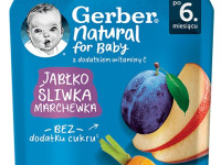 gerber piure "mere-prune-morcov" (6 m +) 80 gr.