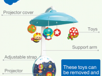 hola toys 1105 carusel muzical cu proiector "cer de noapte"