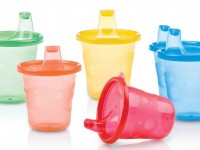 nuby id91121 set de cupe cu buză (9 m +) 6x210 ml.