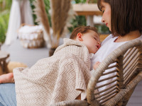 babyono 1647/03 Плед из органического хлопка (75x100 см) бежевый
