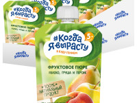 "Когда Я Вырасту" piure mere-piersici-pere (5 m +) 220 gr.