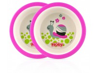 nuby id5501 Набор тарелочек bio (2 шт.) в асс.