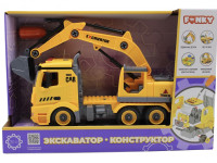 funky toys 61111 excavator mașina - constructor cu sunete și lumini (30cm)